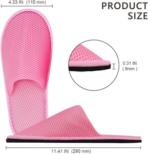 일회용 호텔 슬리퍼 두꺼운 부직포 부드러운 산호 양털 면 린넨 미끄럼 방지 객실 - Product Image 4