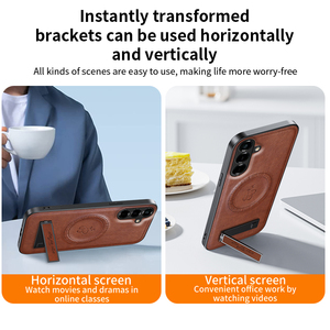 Étui arrière magnétique en cuir PU mat avec protection d'objectif et support pour Samsung Galaxy A27 A37 A57 A56 A36 A26 A35 A55 A54 A34 <span class=keywords><strong>A53</strong></span> <span class=keywords><strong>A33</strong></span> - Product Image 3