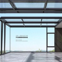 Luxseal Chambre en alliage d'aluminium coulissante Type ouvert lucarne Double verre lucarnes rétractable toit en verre trempé maison