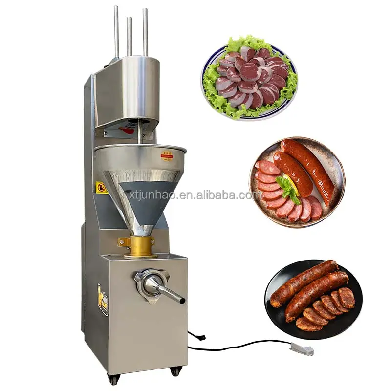 Producción de alimentos máquina automática de enema eléctrica enema se puede llenar con carne de almuerzo de salchicha frita, etc.
