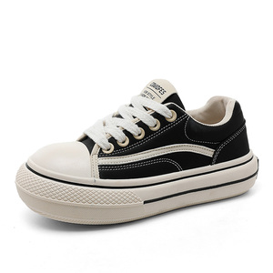 Zapatos de Mujer Nuevos 2024 con Punta Redonda, Cordones, Estilo Casual, Plataforma Gruesa, Aumentan la Estatura, Zapatos de Moda para Estudiantes - Product Image 2