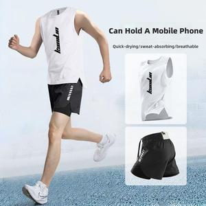 Vêtements de sport pour hommes, débardeur d'été, shorts de course, équipement de course à pied, marathon, entraînement au basketball, vêtements de sport à séchage rapide - Product Image 6