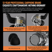 KZ Dawn 1DD Dynamic Driver HiFi Earphone 3.5mm Kabel Berkabel In-Ear Monitor Headset Casing Logam Audio 20Hz-40kHz untuk Mendengarkan Musik
