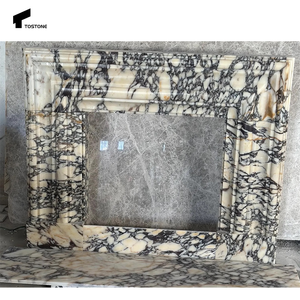 Tostone, бестселлер, отдельно стоящий, Calacatta Viola, итальянский мраморный камин, обрамленный для отеля, индивидуально разработанный для проживания - Product Image 5