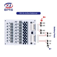 Placa Equilibradora Activa de Baterías de Litio XJ 2A con Capacitor BMS 4S 8S 16S 24S para Baterías NCM, LiFePO4 y Sodio