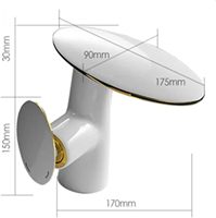 Robinet de lavabo de salle de bain cascade blanc à poignée unique de luxe moderne Design contemporain noyau de valve en céramique fabriqué en laiton durable pour
