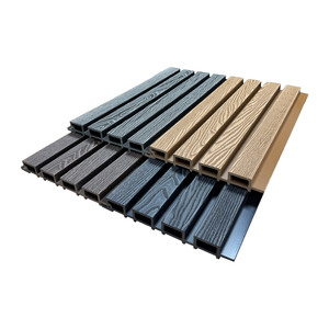 Panneau mural WPC imperméable et ignifuge, anti-pourriture, à grain de bois, pour revêtement extérieur de terrasse et de jardin - Product Image 6