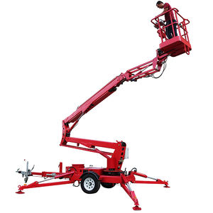UNW Remote Control 10mTelescopic Arm rotasi 360 derajat 200kg Towable Boom pengangkat Cherry Picker - Product Image 6