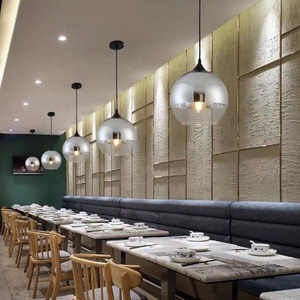 Nhà Máy Bán buôn OEM Chrome mạ vàng quả cầu thủy tinh bóng đèn Mặt dây chuyền giá rẻ khách sạn hiện đại ánh sáng đèn chùm - Product Image 2