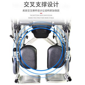 Hiroka Yasu <b>Commode</b> Wheelchair HJK-C609UGCJ Reclining <b>Folding</b> With Leg Lift For Elderly And Fracture Patients - Product Image 1