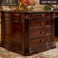 Bureau d'écriture en bois massif de luxe 2m Style européen américain Bureau d'ordinateur pour bureau à domicile Bureaux d'ordinateur