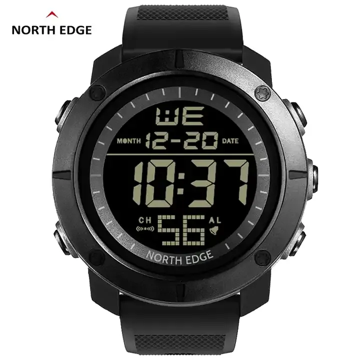 NORTH EDGE TANK 2023 Men Digital Chronograph Smart sports outdoor waterproof watches 1.55 -inch tactical luminous alarm clock