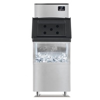 Machine à glaçons commerciale autonome à vendre, 250 kg par jour, refroidissement par air, commande tactile, capacité de stockage de 220 kg, pour hôtels, cafés, vente en gros