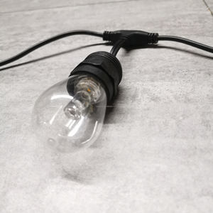 48 pies 15 bombillas E27 Edison bombilla Strins RGB luces de enchufe al aire libre impermeable S14 Cadena de luces LED - Product Image 3