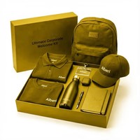 Ensemble cadeau d'entreprise écologique personnalisé avec logo, sac en cuir, t-shirt, bouteille d'eau pour la promotion d'entreprise en gros
