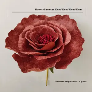 Fleurs de pivoines artificielles faites à la main Fournitures de décoration de mariage Derniers modèles de fleurs artificielles soigneusement sélectionnées - Product Image 3