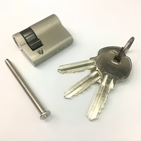 Cylindre de serrure de porte de sécurité OEM de haute qualité, en laiton, norme européenne ANSI Grade 1, 40 mm, avec entraxe de 60 mm et 3 clés