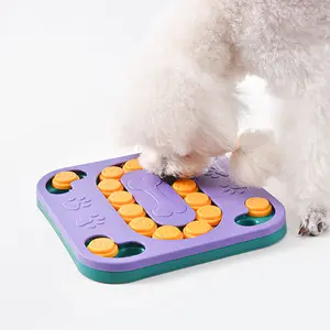 Square Dog Puzzle Enrichment Feeder Toys For Training Sculpture Bone Pattern Pets Slowly Food Toys For Treats Wholesale