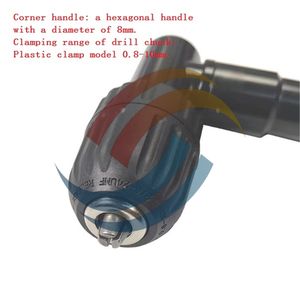 Outil d'angle électrique à 90 degrés Meracly avec mandrin à trois mors, outil de pliage électrique en alliage à angle droit avec clé - Product Image 5