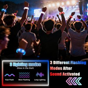 Novelties 2026 New Design Led Bracelets with 7colors Light Flashing Follow Music Concert Led Wristbands - Product Image 2