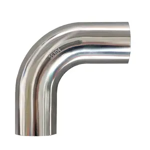 1.88 "<span class=keywords><strong>coude</strong></span> de tuyau d'échappement en acier inoxydable à 90 degrés pour <span class=keywords><strong>tube</strong></span> d'échappement de voiture modifié - Product Image 1