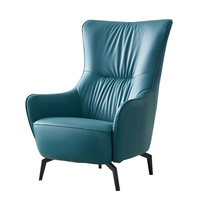 Fauteuil individuel italien minimaliste moderne, luxueux et simple, en cuir véritable haut de gamme, fauteuil d'appoint de loisirs, mobilier de maison
