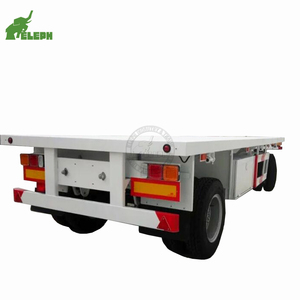 Semirremolque de Plataforma Plana de Acero Eleph de 1+2 Ejes, 30T/40T, con Barra de Tracción <span class=keywords><strong>y</strong></span> Estacas para Transporte de Carga - Product Image 5