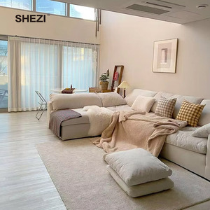 Shezi Modular Đám Mây Sofa Nhung Không Thấm Nước Vải Chuyển Đổi Cho Phòng Khách Trung Tâm Tối Giản Góc Đơn Vị Cho Biệt Thự Thương Mại - Product Image 4