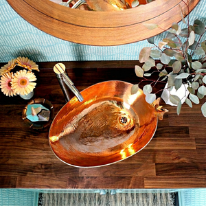 Handmade Copper Wash <b>Basin</b> Polished Metal Sink Modern Design for Bathroom Vanity Decor - Product Image 1