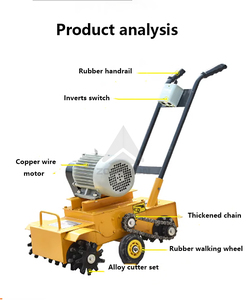 Motor de maquinaria de carretera de empuje manual y componentes de núcleo de motor fresadora de tierra para limpieza de escoria de superficie de carretera - Product Image 2