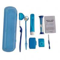 Brosse à dents à poils doux, gomme à effacer les taches, blanchiment des dents, kit d'hygiène buccale de voyage, kit de soins orthodontiques portable 8-en-1