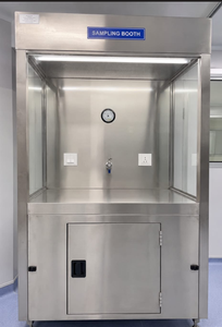 Porte battante verticale minimaliste en acier inoxydable pour salle blanche, double battant, sanitaire, avec panneau en verre trempé, anti-poussière pour atelier - Product Image 4