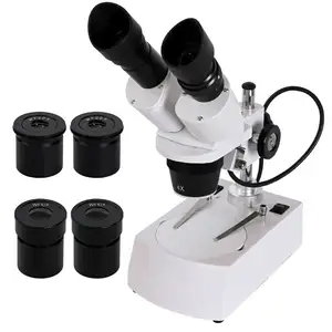 Zoom 20x 40x 80X Soldering Binocular stereo amscope microscope up/down LED light source PCB industrial stereoscopic microscope