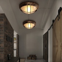 Plafonnier LED de style industriel rétro créatif à montage en surface pour hôtels, bars, restaurants, balcons, entrées, couloirs