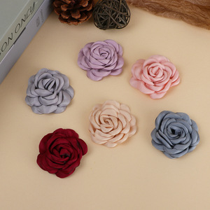 Fabric Flowers Camellia Rose Shape Cloth Handmade DIY Jewelry <b>Accessories</b> For <b>Wedding</b> Hair Headdress Decorations - Product Image 2