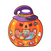 Sacs en plastique vides de luxe à motif de dessin animé d'Halloween, auto-scellants, portables, réutilisables, pour cadeaux de fête, bonbons, emballage, vente en gros
