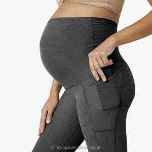 孕妇装高腰侧袋瑜伽裤护腹孕妇裤孕妇裤孕妇装