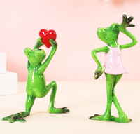 Figurine en résine de grenouille originale pour demande en mariage - Décoration artistique pour la Saint-Valentin et déclaration de mariage - Décoration tendance