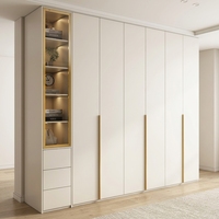 Dressing moderne sur mesure, armoire sur mesure pour appartement, mobilier de chambre à coucher avec rangements ajustables