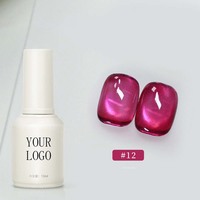 Vernis à ongles gel 5 en 1 effet œil de chat magnétique UV, sans base ni top coat, personnalisable avec logo, vente en gros, directement de l'usine