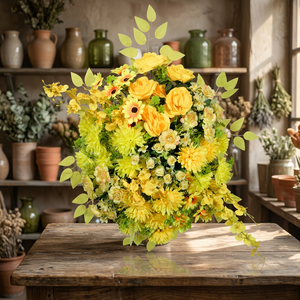 Artificial <b>Flower</b> Sunburst Gold Mixed Cascade - Product Image 3
