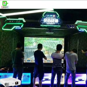 เครื่องเล่นเกมยิงปืนฉายภาพ 3 มิติ แบบอินเทอร์แอคทีฟ ฉายภาพลงหน้าจอจริง อุปกรณ์ความบันเทิงสำหรับเด็ก - Product Image 6
