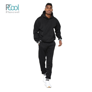 <span class=keywords><strong>En</strong></span> vente côtelé ourlet rayé à capuche survêtements vierges pour hommes - Product Image 1