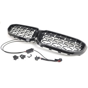 Parachoques delantero riñón brillo negro/cromo negro diamante rejilla con luz LED para BMW <span class=keywords><strong>3</strong></span> Series G20 18-22 51138072085 51138072086 - Product Image 5