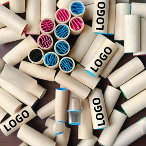 Accessoires pour fumeurs personnalisés Embouts de filtre en bois avec logo personnalisé Embouts de filtre pour cigarettes en bois à trou droit avec papier à l'intérieur - Product Image 4