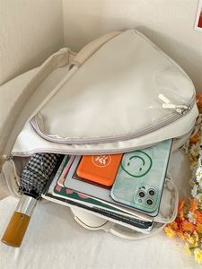 Bolso Bandolera Casual Transparente con Cremallera, de Poliéster, Estilo Vintage, para Mujer, Simple, Estilo <span class=keywords><strong>Ita</strong></span> Y2K, para Chicas - Product Image 4