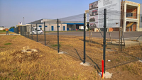Residentiële tuinbeveiliging 3D gegalvaniseerd gebogen gelast draadgaas buigbaar metalen hekwerkpaneel