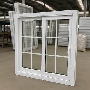 Fenêtre à <span class=keywords><strong>double</strong></span> <span class=keywords><strong>vitrage</strong></span> en verre trempé avec cadre en <span class=keywords><strong>PVC</strong></span>/UPVC blanc ou noir - Product Image 6