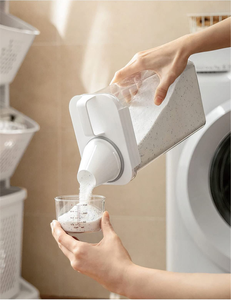 Multifunction Sealed <b>Plastic</b> Laundry Powder <b>Container</b> With Measure Cup Liquid Detergent Dispenser for Laundry Room - Product Image 6