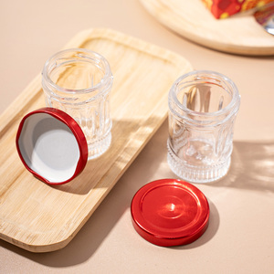 Frascos de Vidrio Redondos Personalizados de 40 ml, Transparentes, Vacíos, <span class=keywords><strong>para</strong></span> Nido de Pájaro, Gelatina, Pudín, Mermelada, <span class=keywords><strong>con</strong></span> Tapas Metálicas - Product Image 3